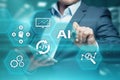Artificial intelligence Machine Learning Business Internet Technology Concept Royalty Free Stock Photo