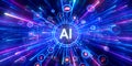 Artificial intelligence and machine learning concept. Royalty Free Stock Photo