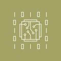 Artificial intelligence and machine learning line icon Royalty Free Stock Photo