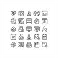 Artificial Intelligence and Machine Learning Line Icons Set â AI, Robotics, Data, Cloud and Security Royalty Free Stock Photo