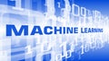 Artificial intelligence machine learning vector symbol idea, abstraction binary code numbers graphic Royalty Free Stock Photo