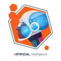 Artificial Intelligence Modern Robot Brain Technology Royalty Free Stock Photo