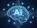 Artificial intelligence network Royalty Free Stock Photo