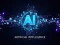 Artificial intelligence network Royalty Free Stock Photo
