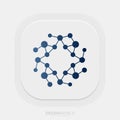 artificial intelligence, neural network, data analysis, connectivity vector logo design idea Royalty Free Stock Photo