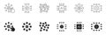 Artificial Intelligence Neural Structures and Digital Networks Line and Solid Icon Set. Machine Learning, Data Royalty Free Stock Photo