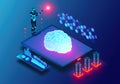 Artificial Intelligence for IT Operations - AIOps - Conceptual 3D Illustration