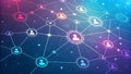 Artificial intelligence, ouching global network connection and data exchanges, technology structure Royalty Free Stock Photo