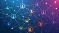 Artificial intelligence, ouching global network connection and data exchanges, technology structure Royalty Free Stock Photo