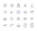 Artificial intelligence line icons collection. Machine Learning, Robotics, Neural Nerks, Automation, Big Data, Natural