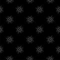 Artificial intelligence processor seamless pattern isolated on black background Royalty Free Stock Photo