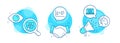 Artificial intelligence, Ranking star and Column diagram icons set. E-mail sign. Vector