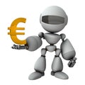 An artificial intelligence robot that controls the euro economy.