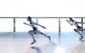 Artificial intelligence robot or cyborg competition Royalty Free Stock Photo