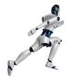Artificial intelligence robot or cyborg move Royalty Free Stock Photo