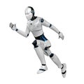 Artificial intelligence robot or cyborg move Royalty Free Stock Photo