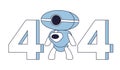 Artificial intelligence robot error 404 flash message