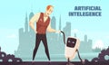 Artificial Intelligence Robots Assistants Illustration
