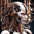 Artificial intelligence robots create different future technologies. AI, Machine learning, Royalty Free Stock Photo