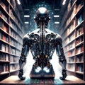 Artificial intelligence robots create different future technologies. AI, Machine learning, Royalty Free Stock Photo