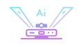 Artificial Intelligence Screen, AI Technology, vector design Generative AI Royalty Free Stock Photo