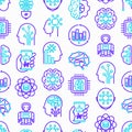 Artificial intelligence seamless pattern Royalty Free Stock Photo