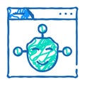 artificial intelligence seo optimization icon doodle illustration Royalty Free Stock Photo