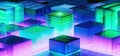 Artificial Intelligence Server Big Data storage Machine. Learning Algorithms. Cubes. Processes AI Optimization Digital Technology Royalty Free Stock Photo