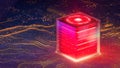 Artificial Intelligence Server Big Data storage Machine. Learning Algorithms. Cubes. Processes AI Optimization Digital Technology Royalty Free Stock Photo