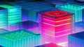 Artificial Intelligence Server Big Data storage Machine. Learning Algorithms. Cubes. Processes AI Optimization Digital Technology Royalty Free Stock Photo