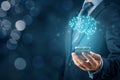 Artificial intelligence on smart phone Royalty Free Stock Photo