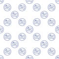 Artificial Intelligence Speech Bubble vector AI outline round seamless pattern Royalty Free Stock Photo