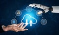 AI-powered cloud computing and data integration Parse Royalty Free Stock Photo