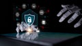 AI-powered cybersecurity and digital security protection Parse Royalty Free Stock Photo