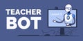Artificial Intelligence. Teacher bot concept Royalty Free Stock Photo