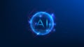 Artificial intelligence technology background AI assistant and agentic AI systems that automate tasks, analyze data, and provide Royalty Free Stock Photo