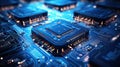 artificial intelligence technology, cpu on the circuit board, internet, big data, machine, generative ai Royalty Free Stock Photo