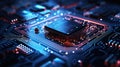 artificial intelligence technology, cpu on the circuit board, internet, big data, m1 chip, machine, generative ai Royalty Free Stock Photo