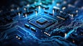 artificial intelligence technology, cpu on the circuit board, internet, big data, machine, generative ai Royalty Free Stock Photo