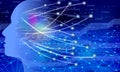 Artificial intelligence. Technology global background. Technology web background. Virtual concept. vector illustration. Royalty Free Stock Photo