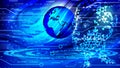 Artificial intelligence. Technology global background. Technology web background. Virtual concept. vector illustration. Royalty Free Stock Photo