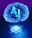 Artificial intelligence tool for data analysis. AI technology for charts and marketing strategy. Training for AI engineers. Using