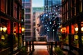 the artificial intelligence training ground a city providing div Royalty Free Stock Photo