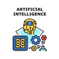 Artificial Intelligence Vector Concept Color Illustration Royalty Free Stock Photo