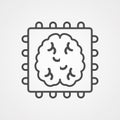 Artificial intelligence vector icon sign symbol Royalty Free Stock Photo