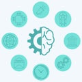 Artificial intelligence vector icon sign symbol Royalty Free Stock Photo