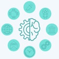 Artificial intelligence vector icon sign symbol Royalty Free Stock Photo