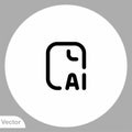 Artificial intelligence vector icon sign symbol Royalty Free Stock Photo