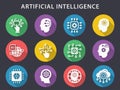 Artificial Intelligence vector icons set