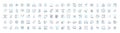 Artificial intelligence vector line icons set. AI, MachineLearning, Robotics, Automation, DeepLearning, NeuralNetworks Royalty Free Stock Photo